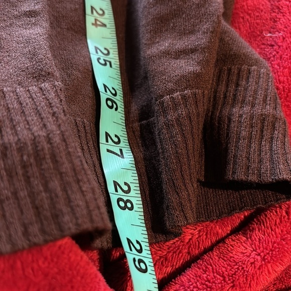 CHICO’S Brown open cardigan Sz 8 - Picture 5 of 9